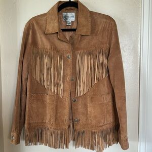 Chicos suede fringed jacket